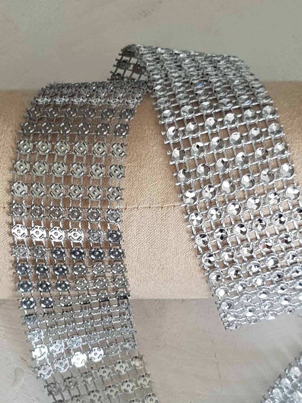 Silver Strass Ribbon by 0.50 cm.