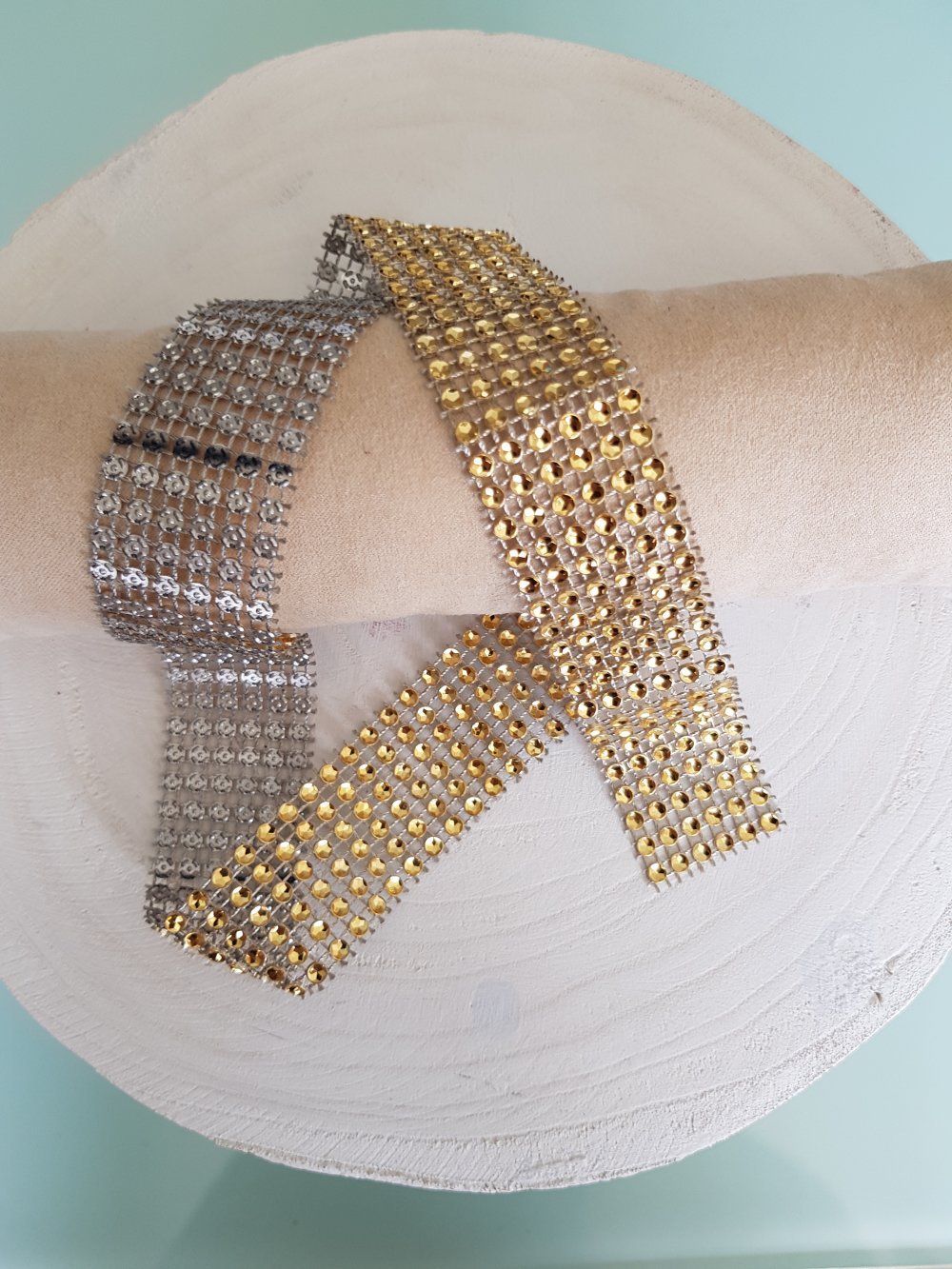 Ribbon Strass N&deg;05 Golden by 0.50 cm.