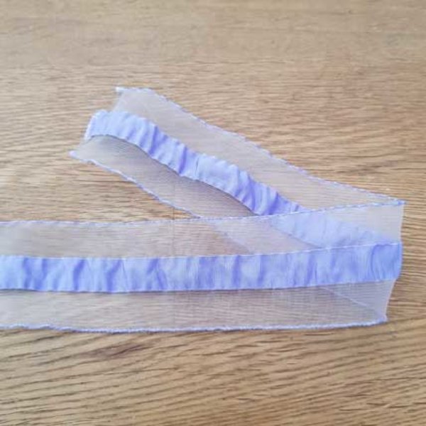 Ruban fantaisie double face 40 mm Mauve au m&egrave;tre