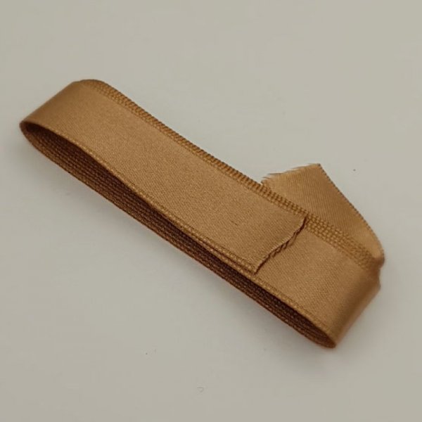 Ruban satin Marron Glac&eacute; double face de 16 mm x 1 m&egrave;tre