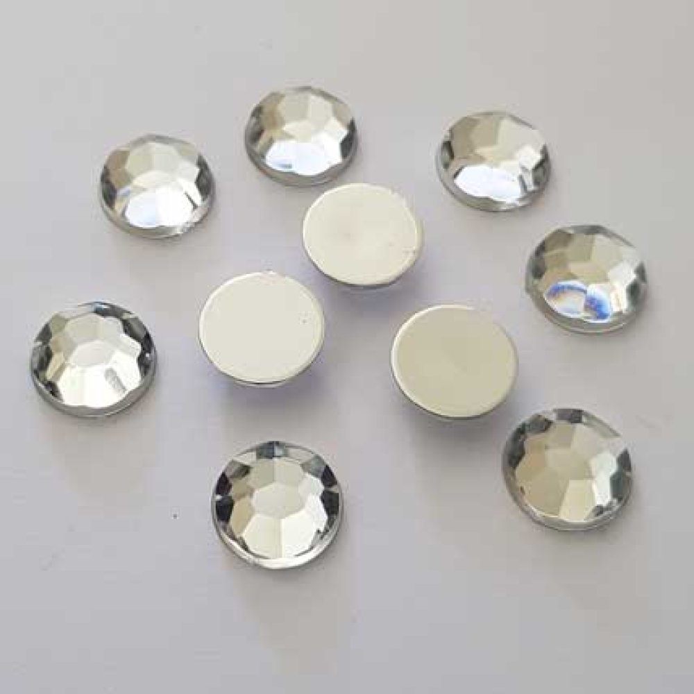 Strass rond argent 10 mm par 10 pièces