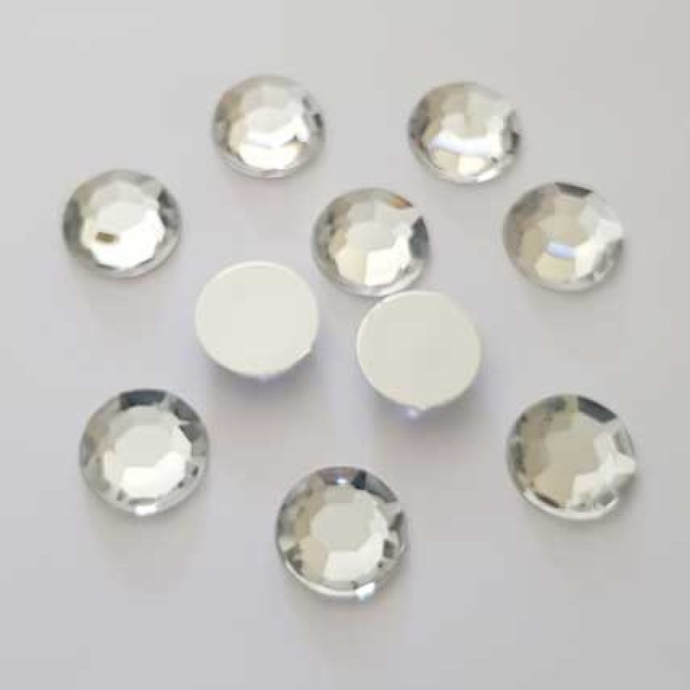 Strass rond argent 14 mm par 10 pièces