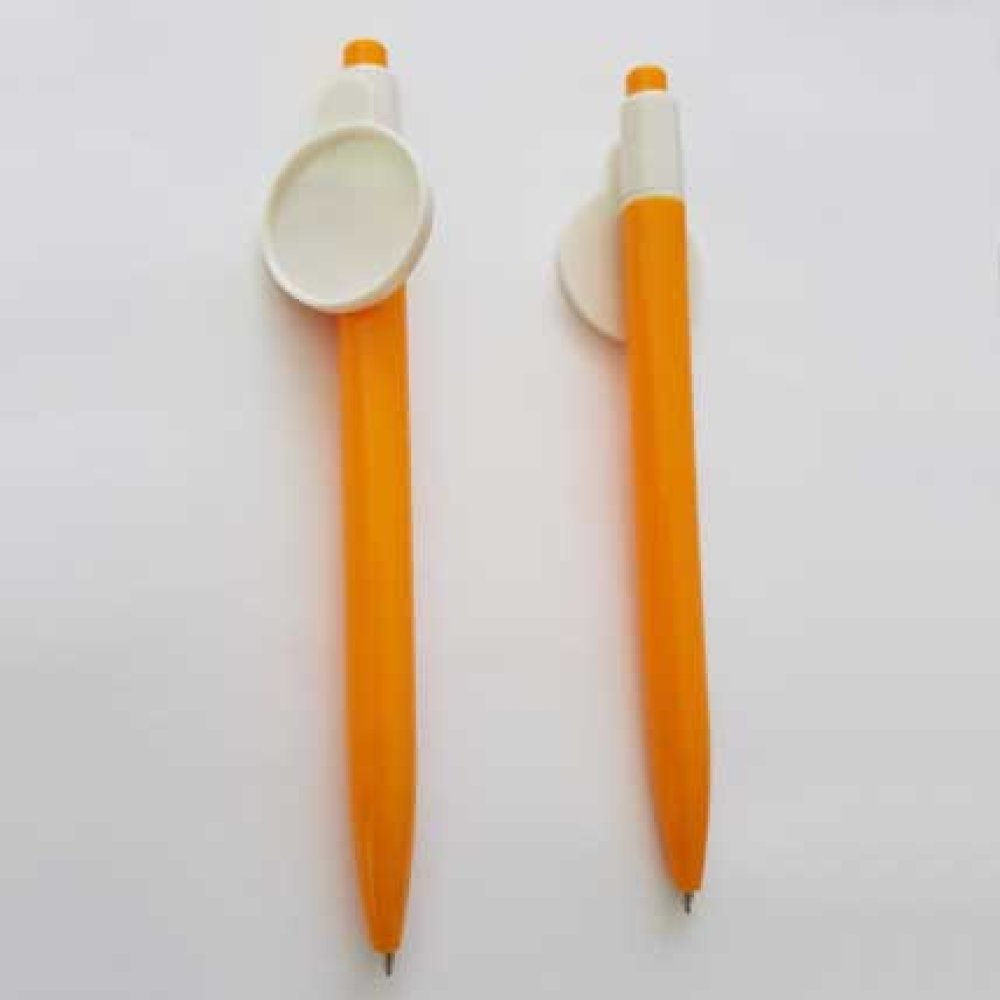 Orange pen with cabochon holder 25 mm