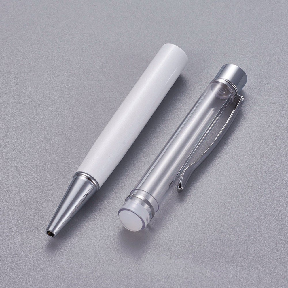 Empty tube pearl pen to customize silver white x 1 piece