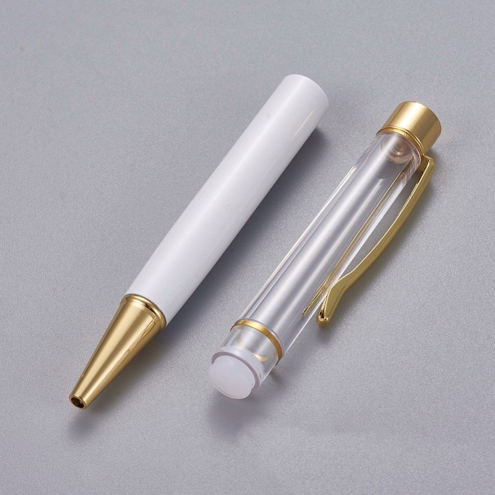 Empty tube pearl decorating pen to customize gold white x 1 piece