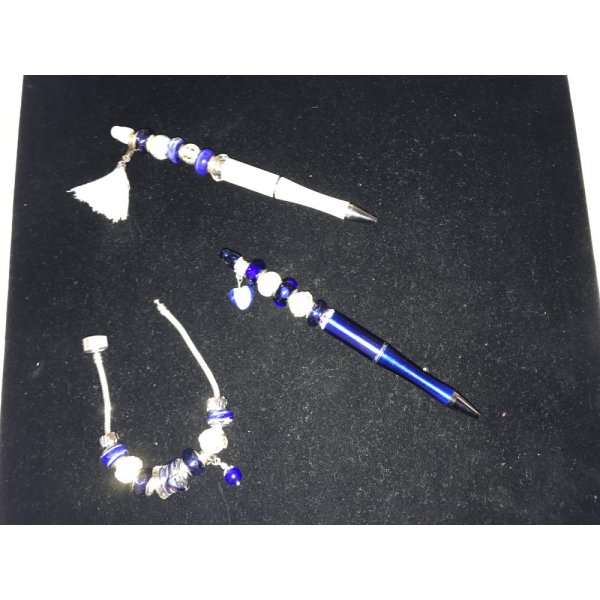 Blue Azure Bead Decorating Pen to customize x 1 piece