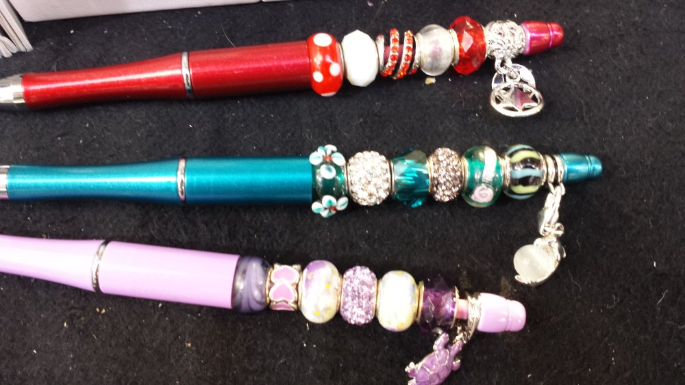 Cobalt Blue Decorative Bead Pen to customize x 1 piece