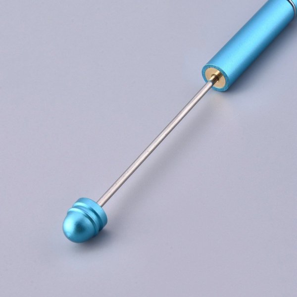 Blue Metal Decorating Bead Pen N&deg;02
