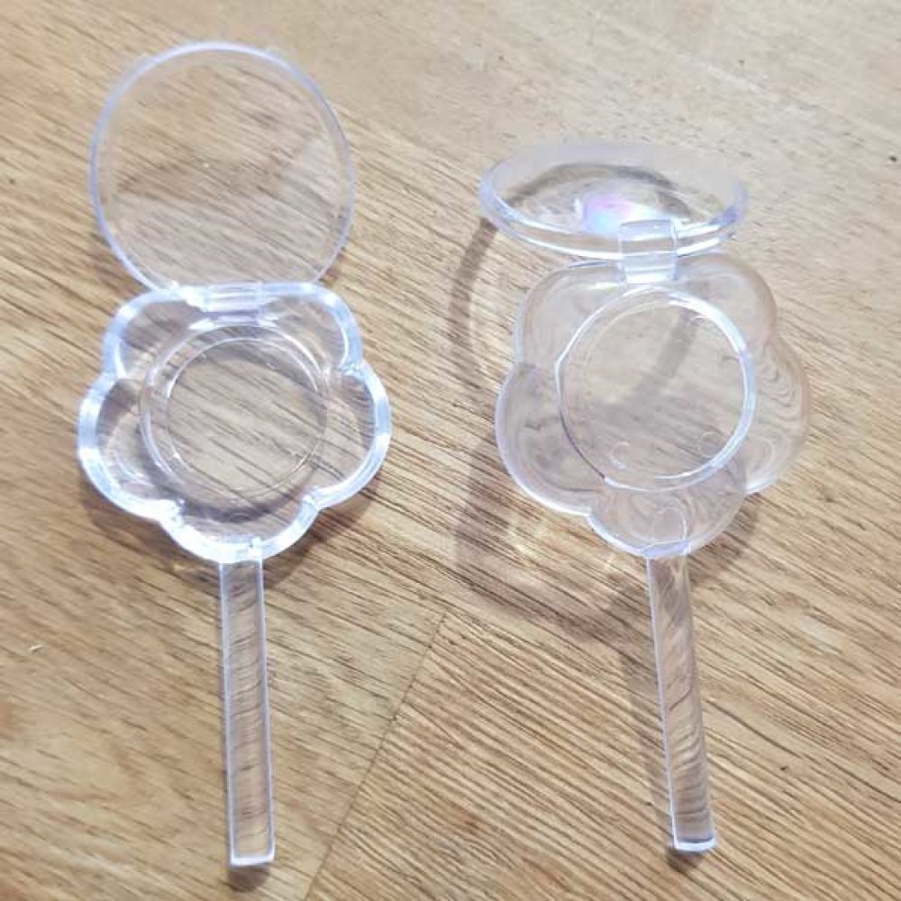 Plastic pacifier with filling