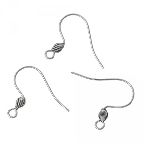 Earring Holder Stainless Steel Hook N&deg;01 X 1 Pair