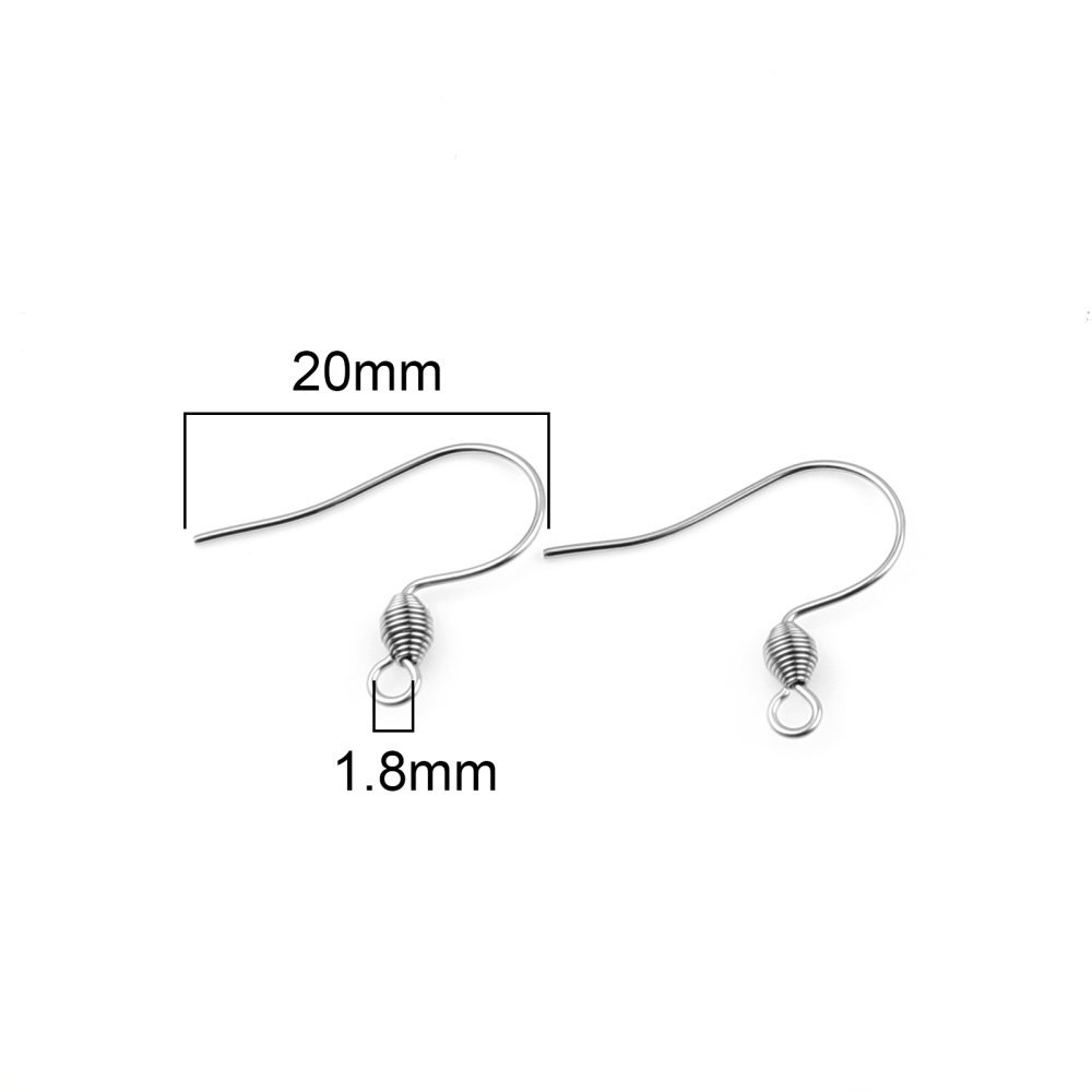 Earring Holder Stainless Steel Hook N°01-02 X 1 Pair