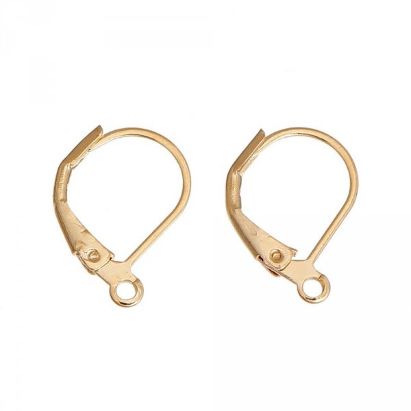 Support Boucle d'oreille Dormeuse N&deg;16 Plaqu&eacute; Or 14K x 5 paires
