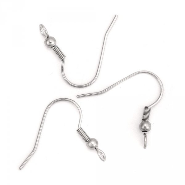 Earring holder Stainless steel hook N&deg;03 x 1 pair