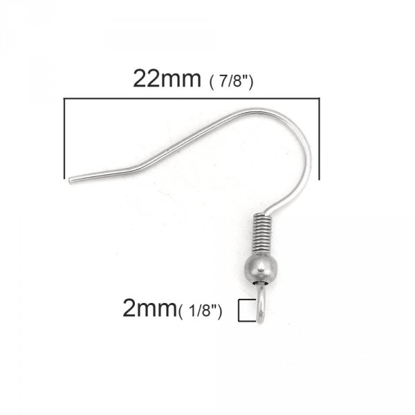 Earring holder Stainless steel hook N&deg;03 x 5 pairs