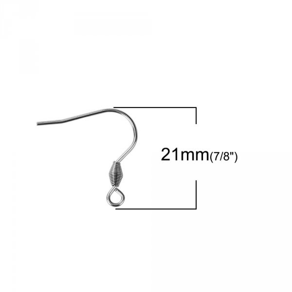 Earring holder Stainless steel hook N&deg;04 x 1 pair