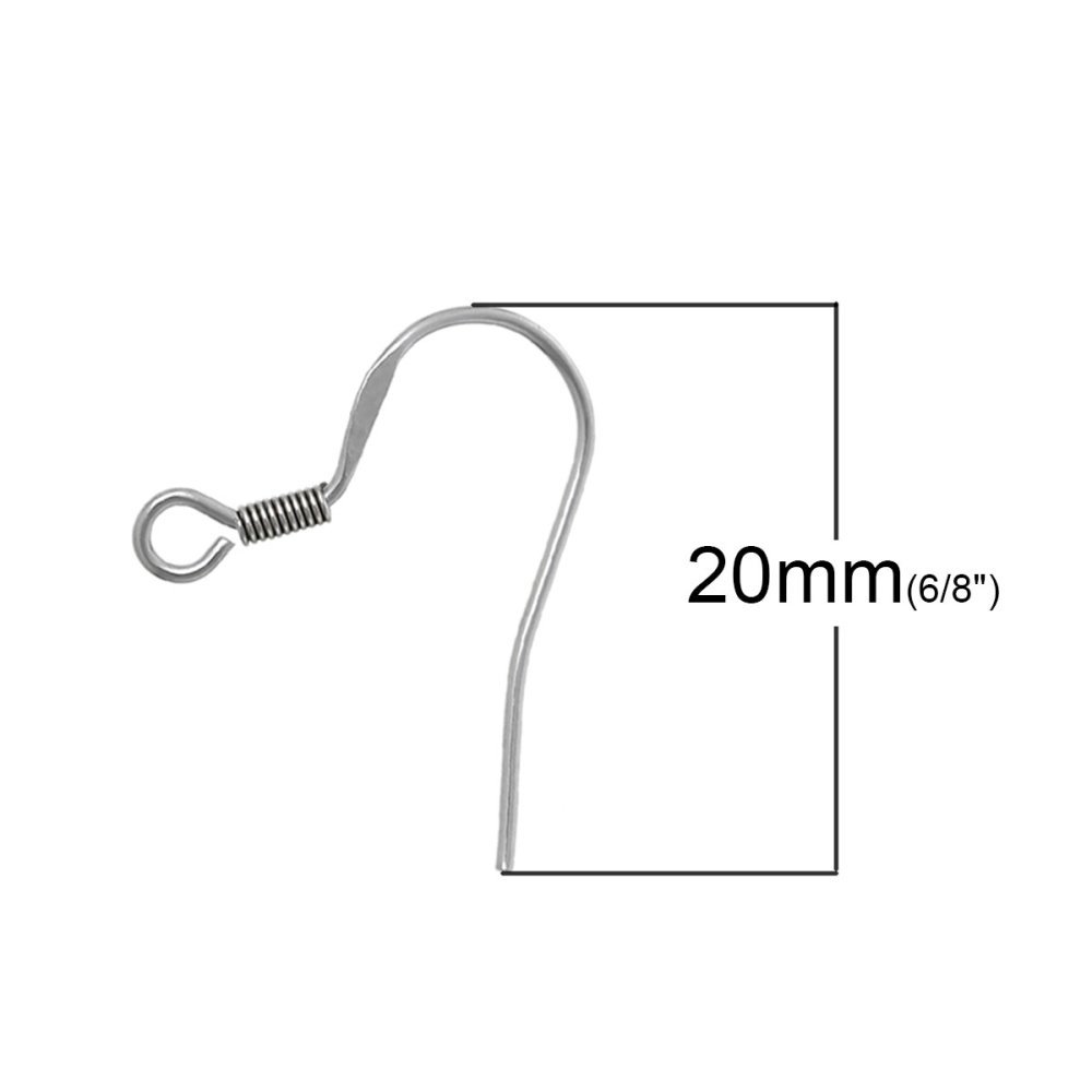 Earring holder Stainless steel hook N°05 x 1 pair