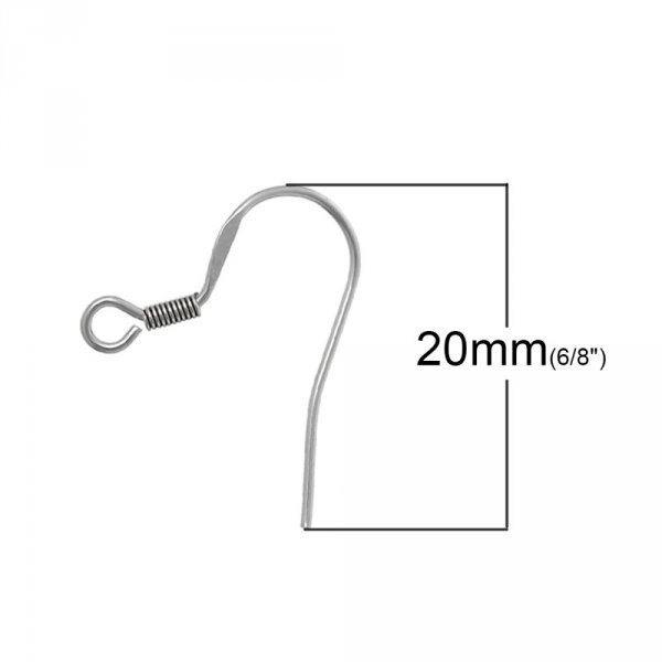 Earring holder Stainless steel hook N&deg;05 x 1 pair