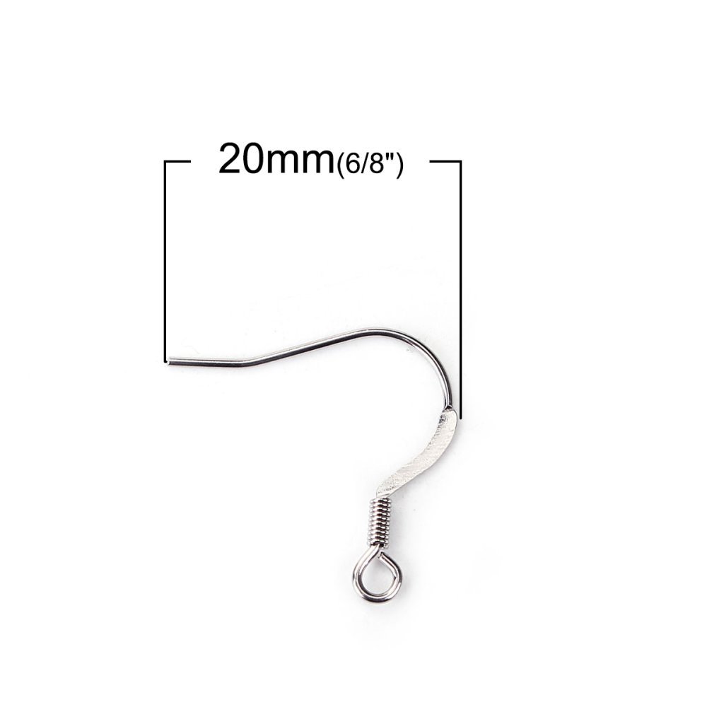 Earring holder Stainless steel hook N°06 x 5 pairs