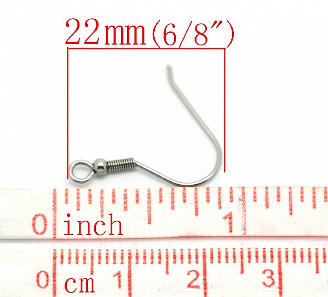 Earring holder Stainless steel hook N&deg;07 x 5 pairs