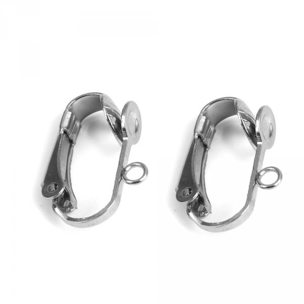 Earring Holder Stainless Steel Clip N&deg;01 x 1 pair