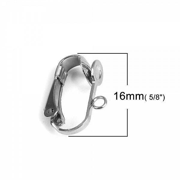 Earring Holder Stainless Steel Clip N&deg;01 x 5 pairs