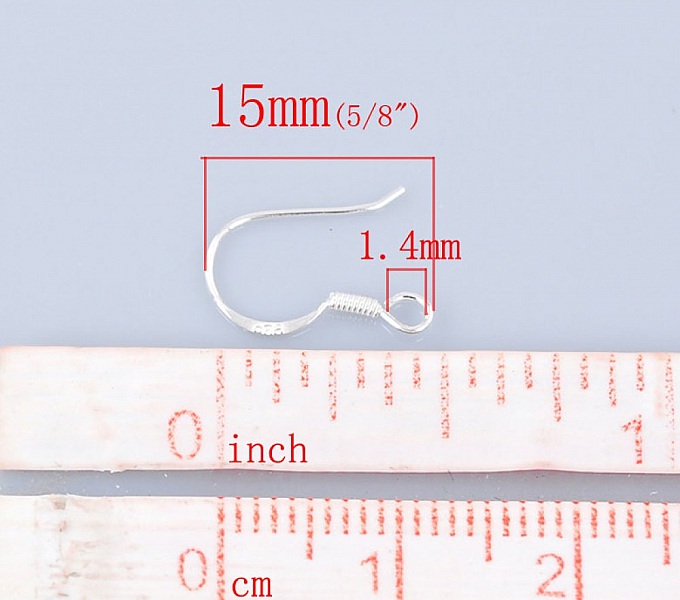 Silver Hook Earring Holder 925 N&deg;02 x 1 pair