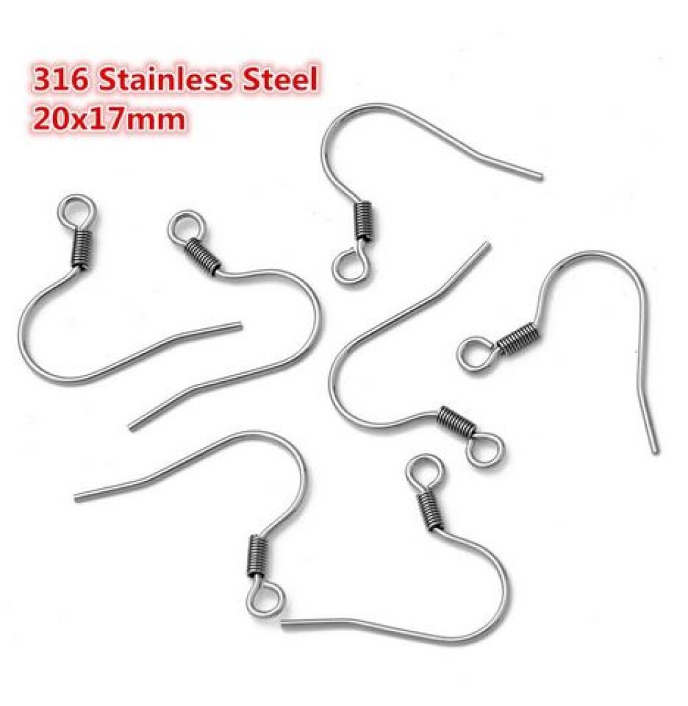 Earring holder Stainless steel hook N°08 x 5 pairs