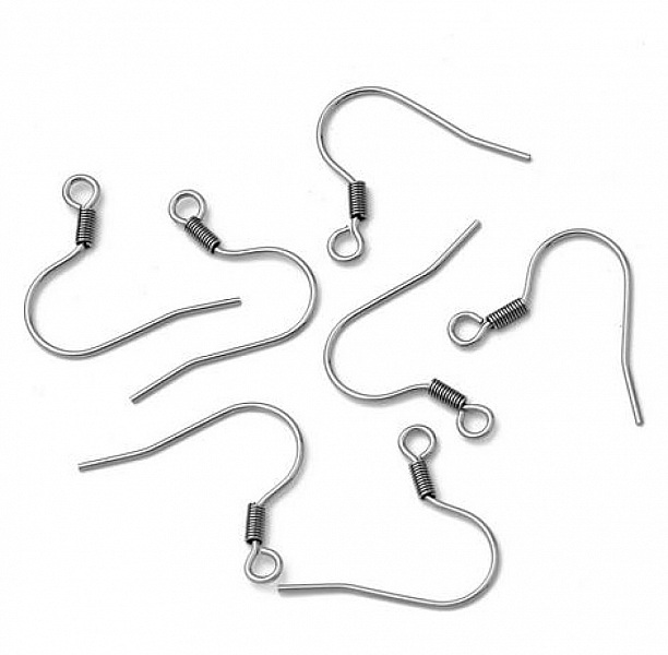 Earring holder Stainless steel hook N&deg;08 x 5 pairs