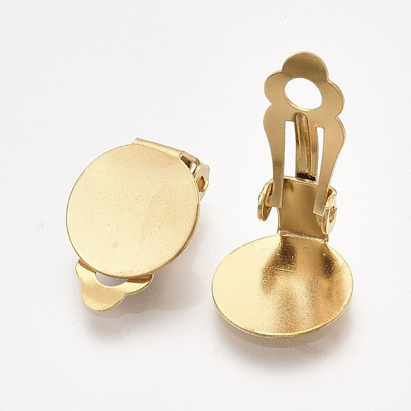 Earring Holder Clips Stainless Steel Gold Plate N&deg;02