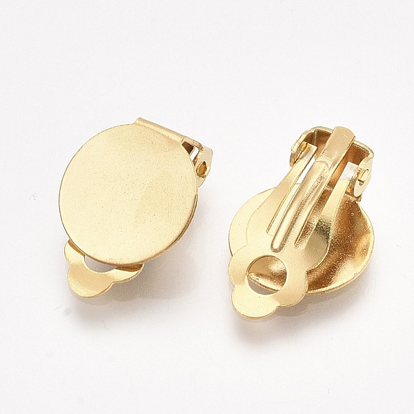 Earring Holder Clips Stainless Steel Gold Plate N&deg;02