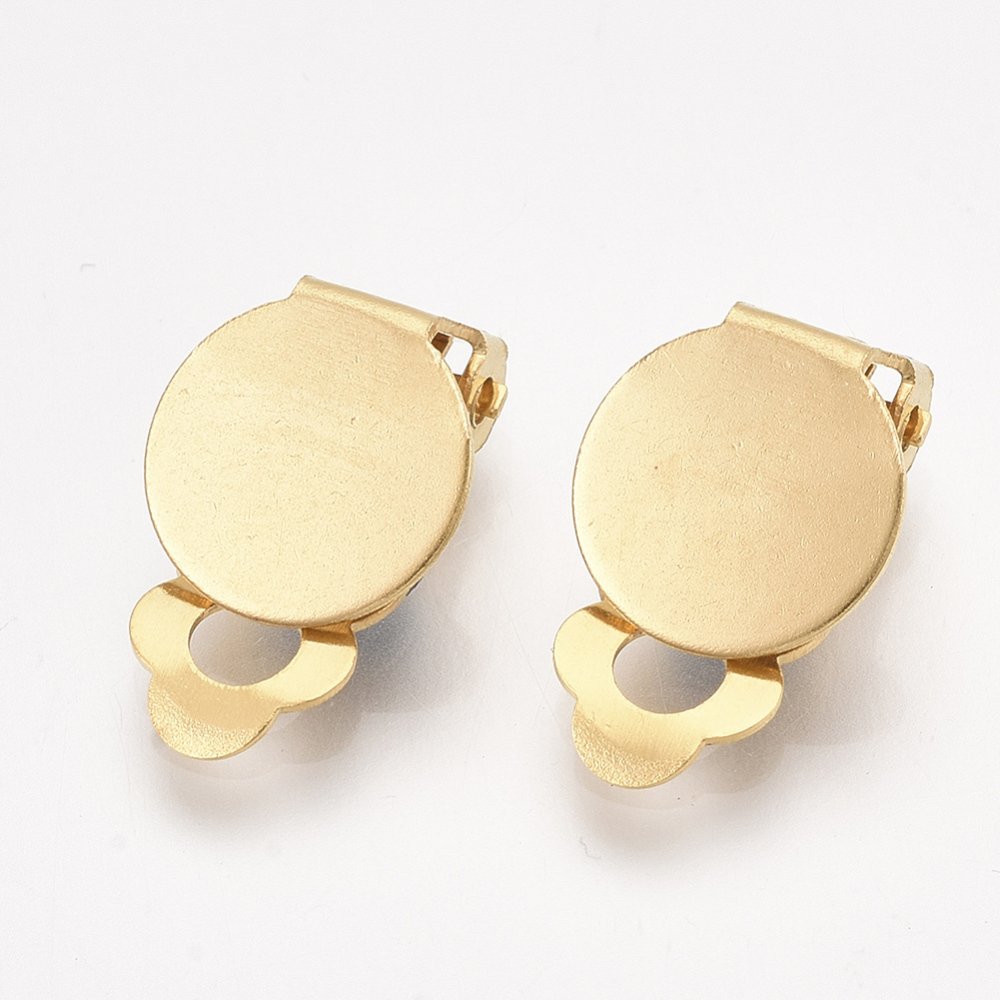 Earring Holder Clips Stainless Steel Gold Plate N°03