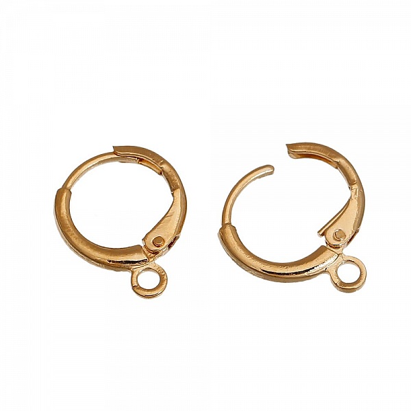 Support Boucle d'oreille Dormeuse N&deg;23 Plaqu&eacute; Or 14k X 5 paires