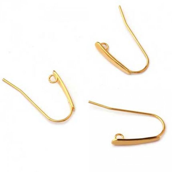 Support Boucle d'oreille Hame&ccedil;on Acier Inoxydable N&deg;11 Dor&eacute;