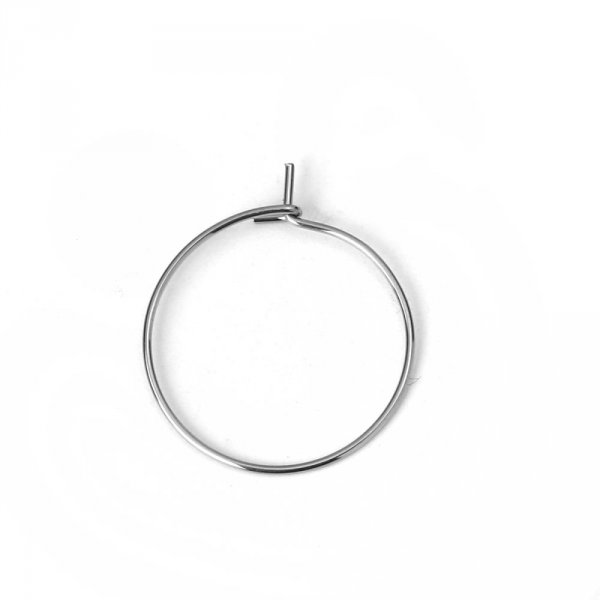 Creole Earring Holder Stainless Steel Silver N&deg;03-25 mm x 5 pairs