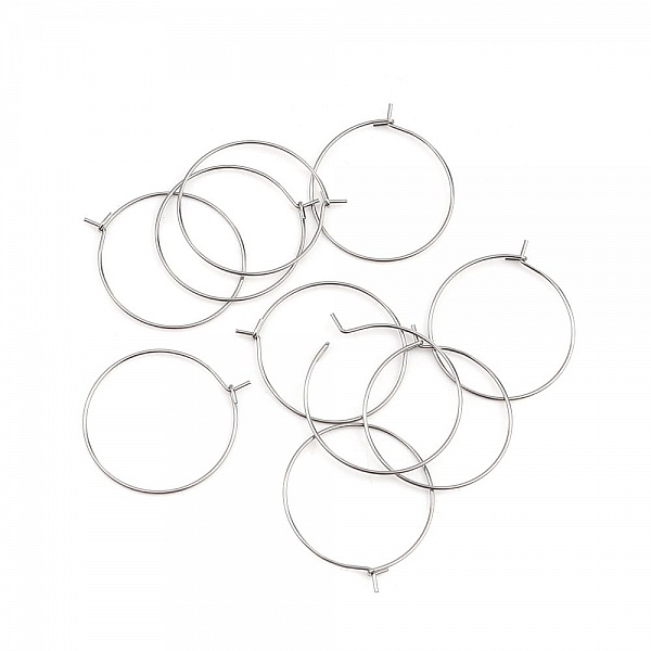 Creole Earring Holder Stainless Steel Silver N&deg;03-30 mm x 5 pairs