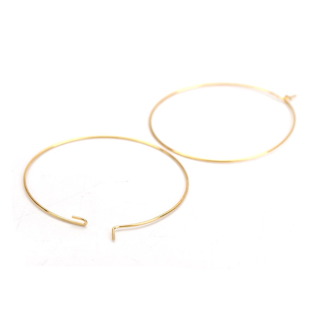 Gold plated stainless steel Creole earring holder N°03-30 mm x 5 pairs