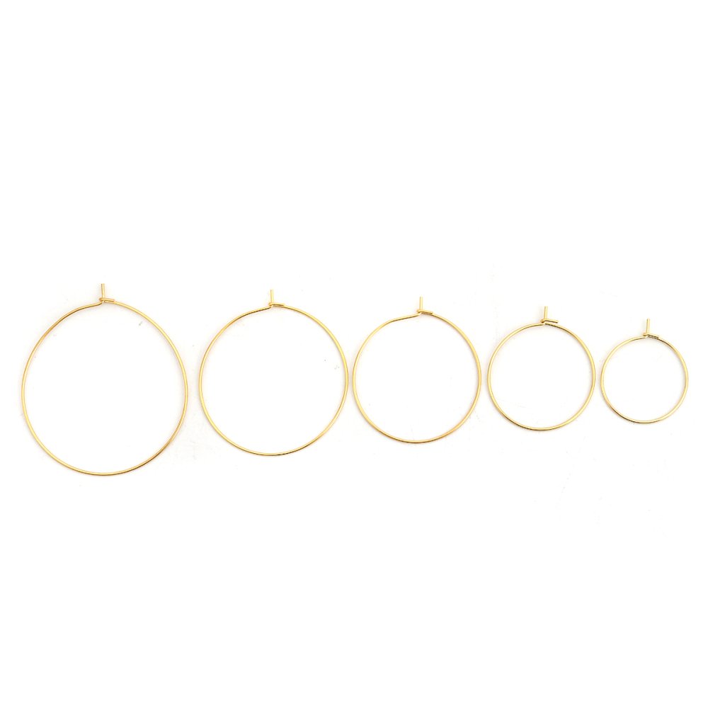 Gold plated stainless steel Creole earring holder N°03-30 mm x 5 pairs