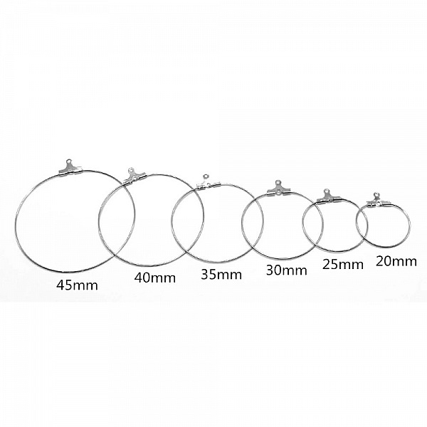 Creole Earring Holder Stainless Steel N&deg;02-20 mm x 5 pairs