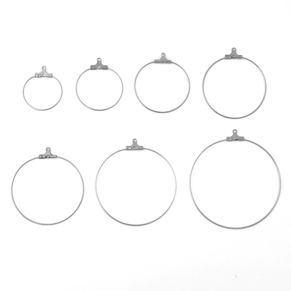 Stainless Steel Creole Earring Holder N°02-25 mm x 1 pair
