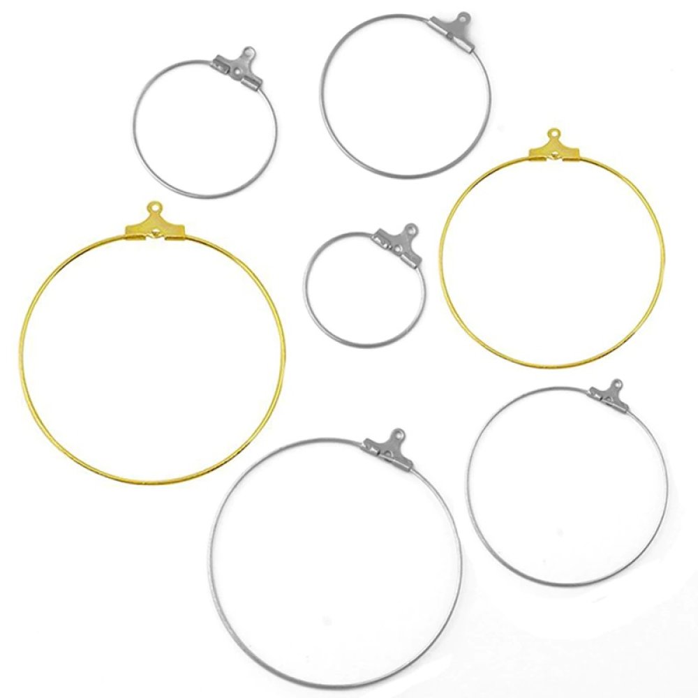 Creole Earring Holder Stainless Steel N°02-25 mm x 5 pairs