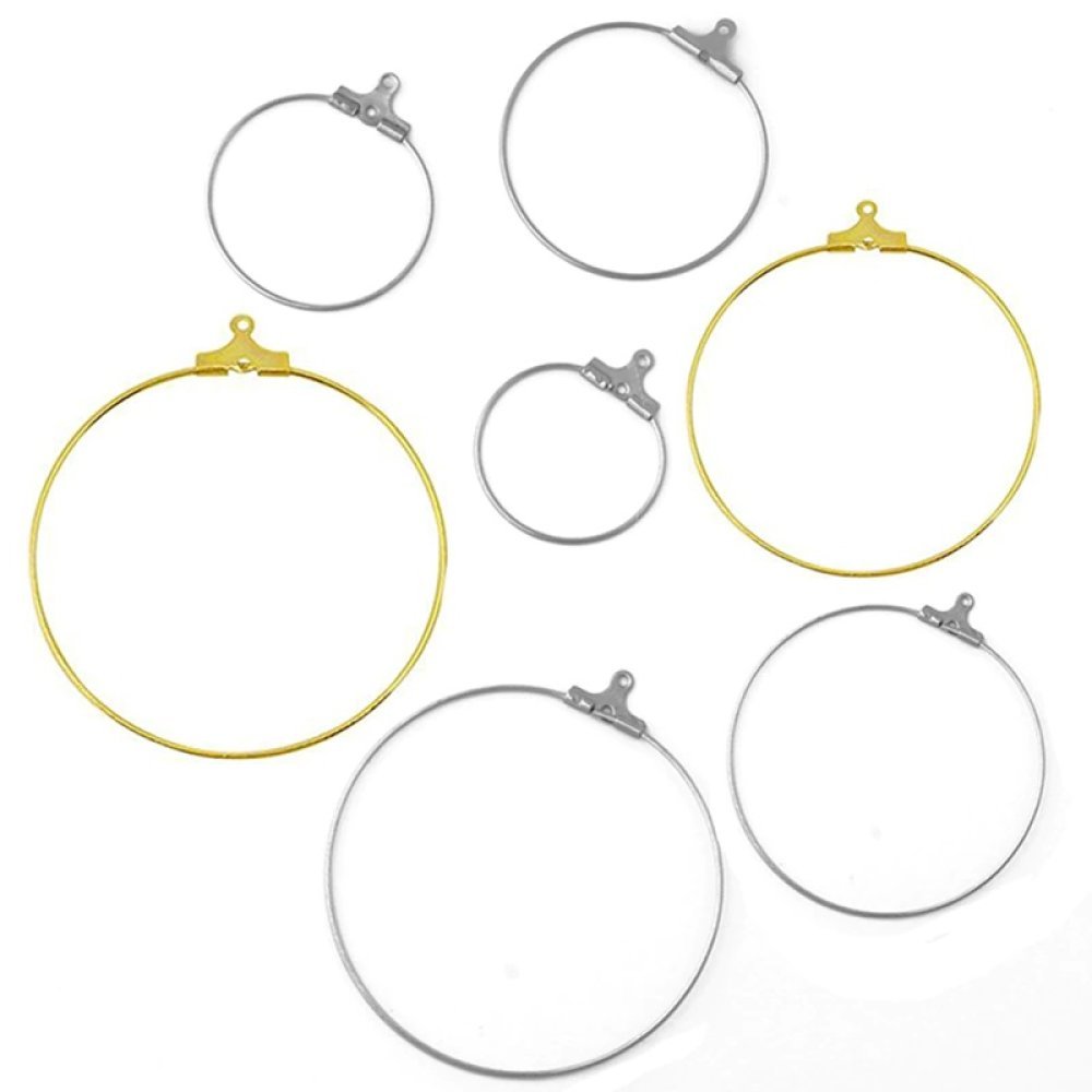 Creole Earring Holder Stainless Steel N°02-25 mm x 5 pairs