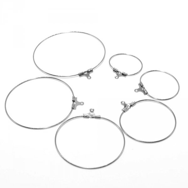 Creole Earring Holder Stainless Steel N&deg;02-35 mm x 5 pairs