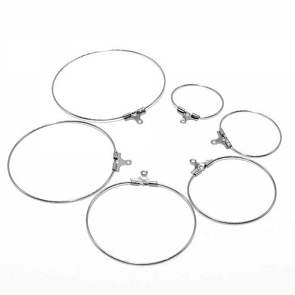 Creole Earring Holder Stainless Steel N&deg;02-40 mm x 1 pair