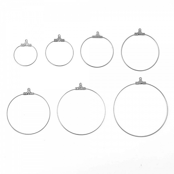 Creole Earring Holder Stainless Steel N&deg;02-40 mm x 1 pair