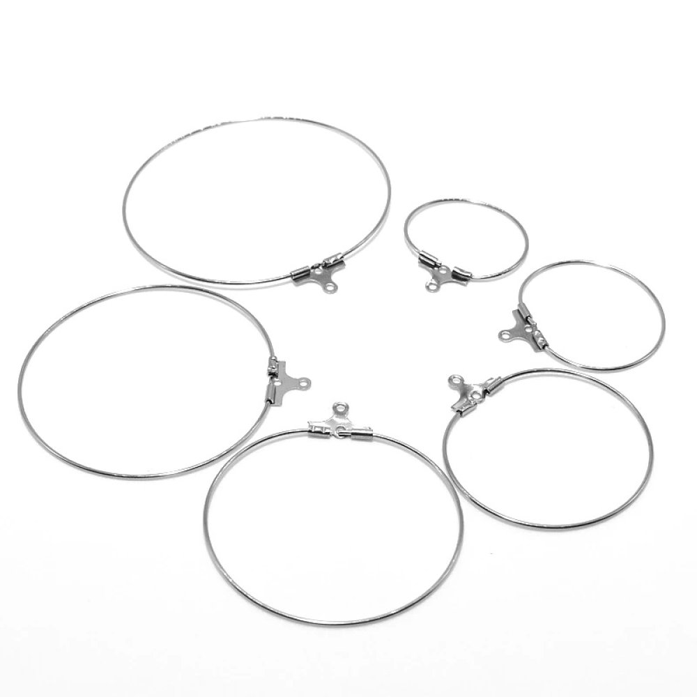 Creole Earring Holder Stainless Steel N°02-40 mm x 5 pairs