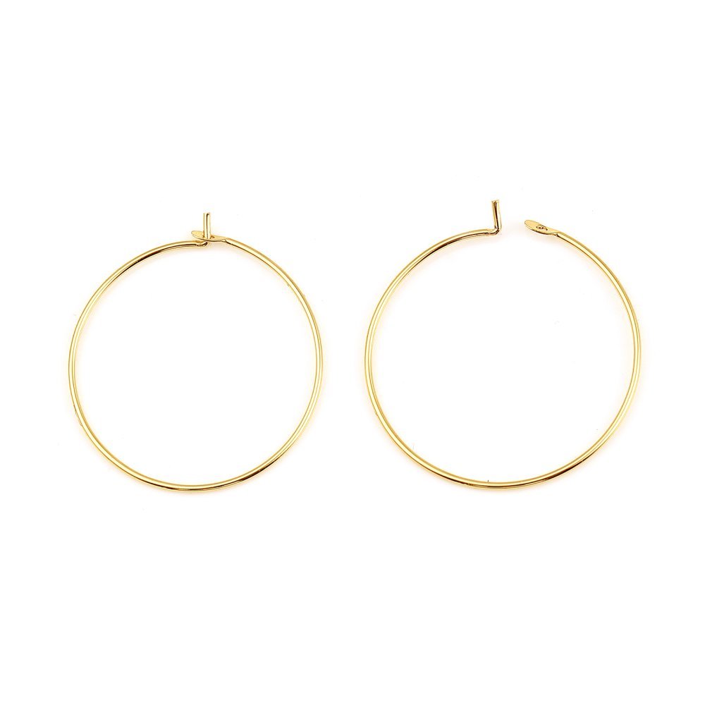 Gold plated 18K Gold Creole earring holder N°01-20 mm x 1 pair