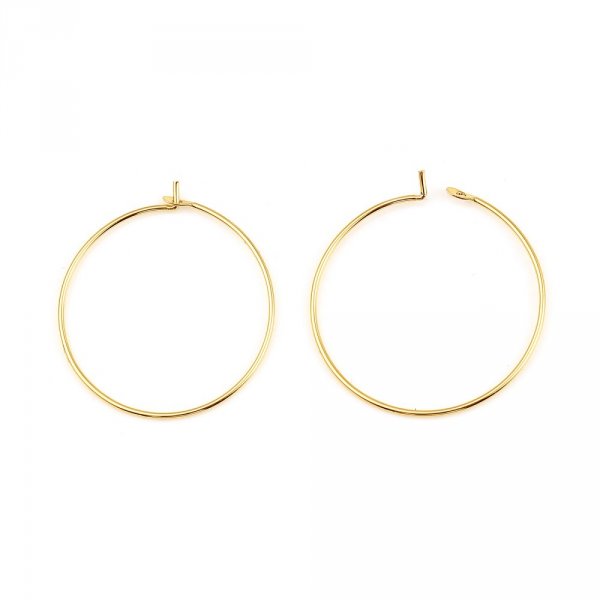 Gold plated 18K Gold Creole earring holder N&deg;01-20 mm x 1 pair