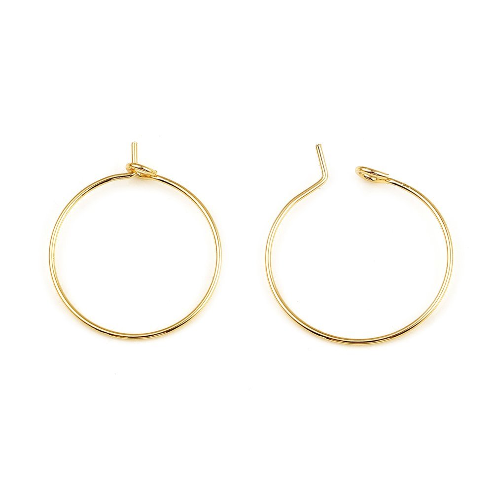 Gold plated 18K Gold Creole earring holder N°01-20 mm x 1 pair