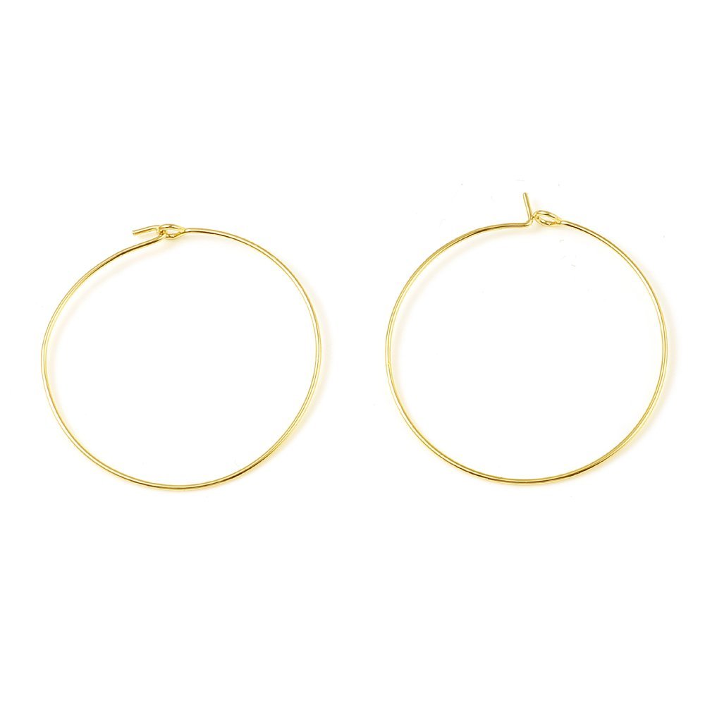 Gold plated 18K Gold Creole earring holder N°01-20 mm x 1 pair