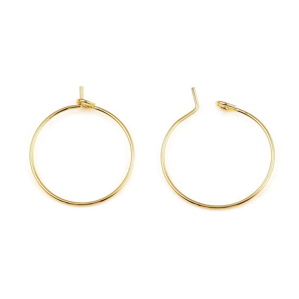 Gold plated 18K Gold Creole earring holder N°01-20 mm x 5 pairs